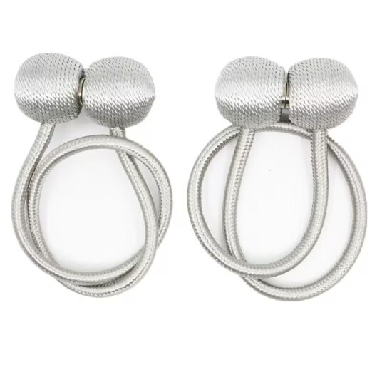 Inf Magnetisk gardinforheng sølvgrått 2-pakning 2-pack Inf Magnetisk gardinforheng sølvgrått 2-pakning 2-pack