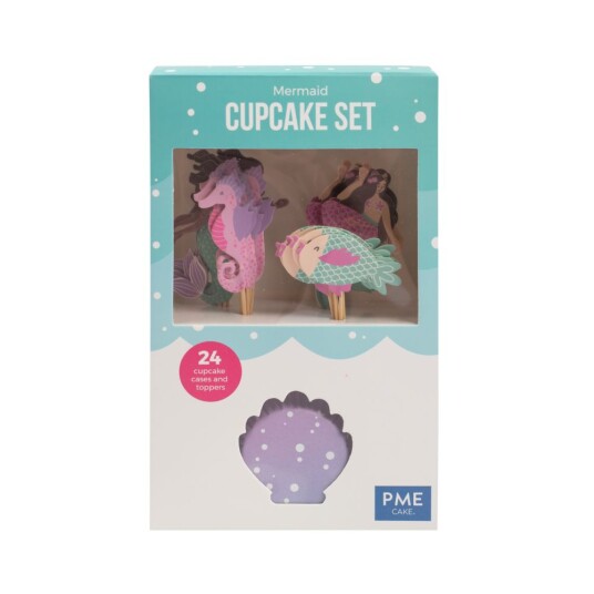 Cupcake Sett Havfrue Pk/24 