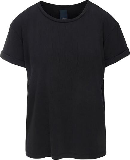 Luxzuz Karin Fine Rib T Shirt Black S