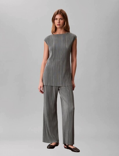 Calvin Klein Sl Plisse Tunic Green M