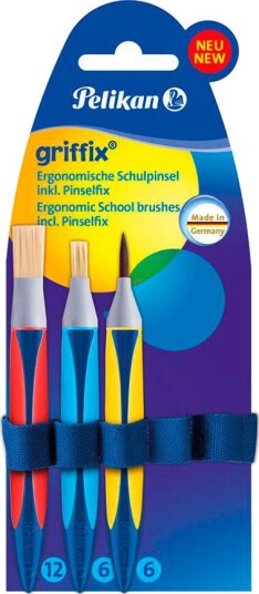 Pelikan Griffix Ergonomisk Penselsett Med Strikk 3 Deler