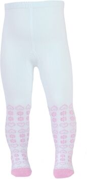 Safa Love Strømpebukser Rosa/hvit 70
