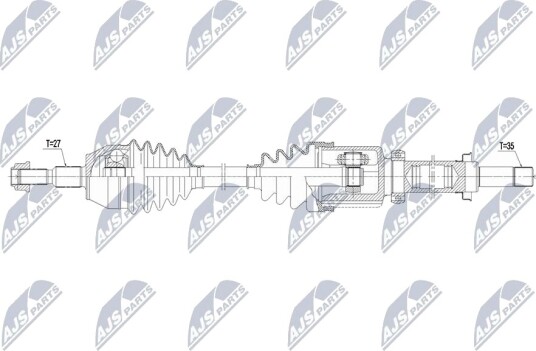NTY NPW FR 178 Drivaksel