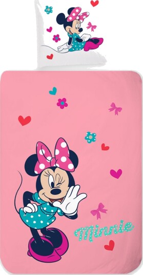 Licens Minnie Mouse sengetøy 100% bomull Junior sengetøy 100x140 cm Prikket bakside