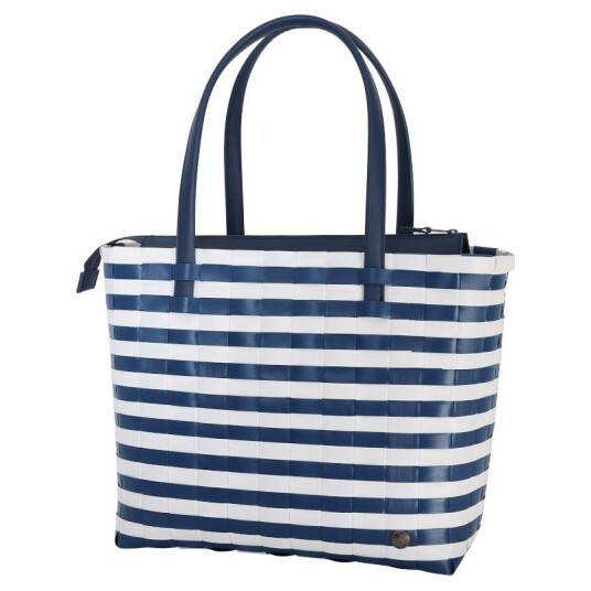 Handed By Sunny Bay Strandveske Blåstripet 39x17xH34cm