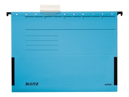 Leitz Alpha Hengefil V-Sokkel For A4 Med Fliker Bl?