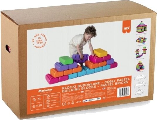 Marioinex Byggeklosser Polske Murstein Cegly 33 Deler Pastel