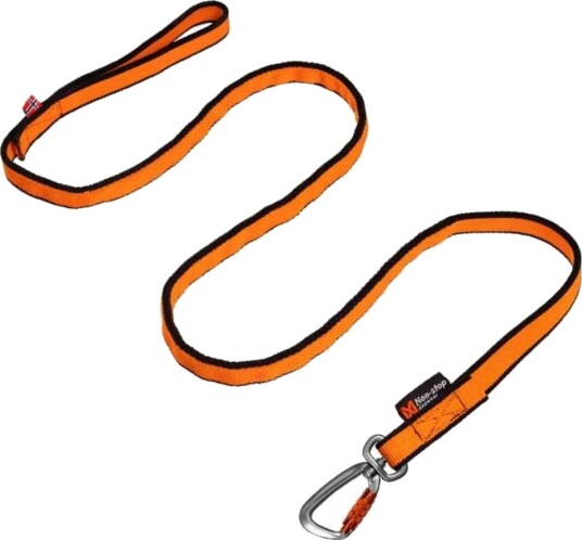 Non-stop Dogwear Bungee Hundebånd 2m Svart/Oransje Størrelse S
