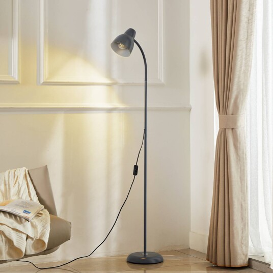 Lindby gulvlampe Tebbi blågrå metall høyde 150 cm