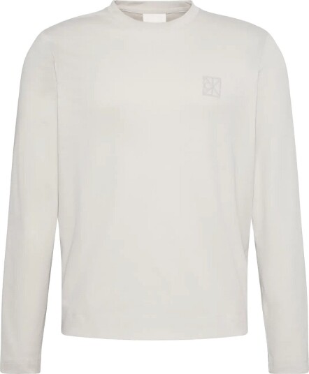 Calvin Klein Ls Slim Sleek Interlock Emblem E   Cream   XXL