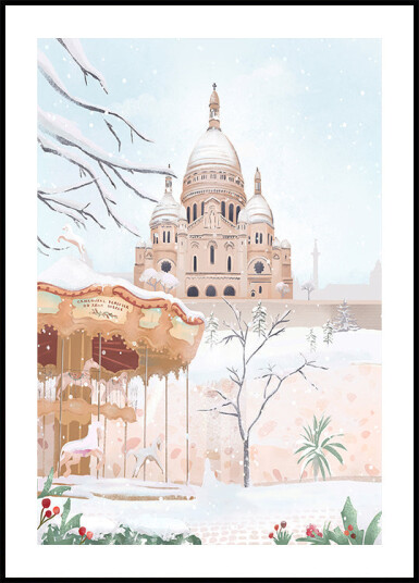 Winter in Paris Plakat Plakat / 40x50cm