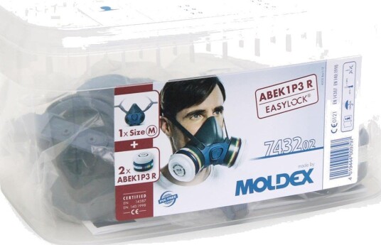 Moldex Halvmaske Readypack 7432 Komplett Med Halvmask Og Filter