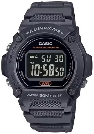 Casio Herreklokke W 219H 8BVDF Classic LCD/Resinplast Ø47 mm