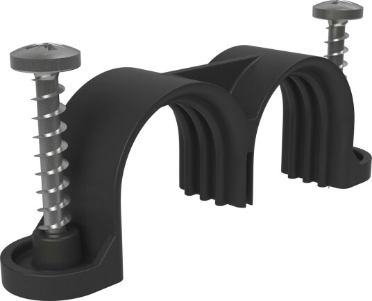 Plastklemmer LK Systems Dobbel tomrør 25 mm