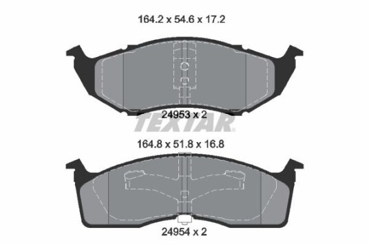 Bremseklosser sett TEXTAR 2495301