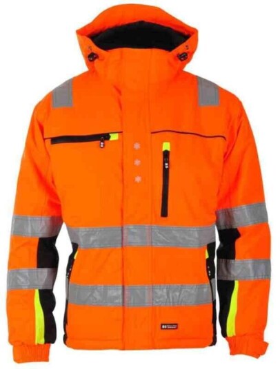 BS Bergset Vinterjakke, HiVis kl.3 Unisex, Str. S, Oransje/Sort BS Bergset Vinterjakke, HiVis kl.3 Unisex, Str. S, Oransje/Sort