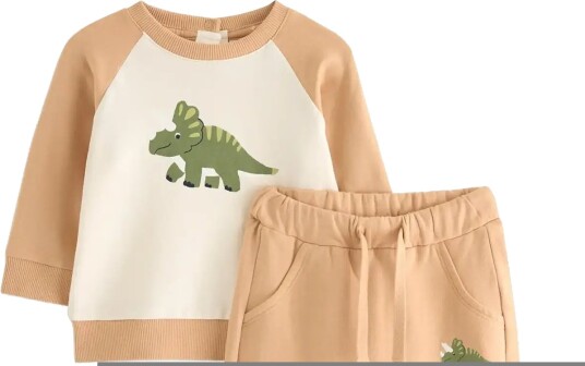 Lindex Set With Sweater And Joggers Beige 98