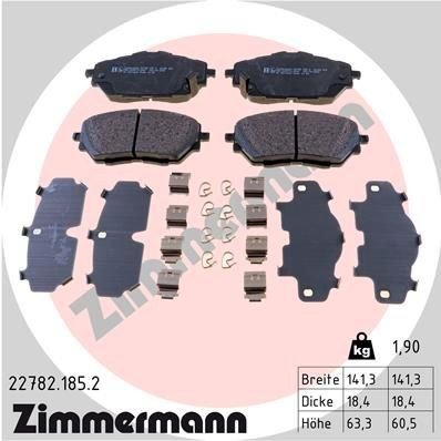 Bremseklosser ZIMMERMANN 22782.185.2