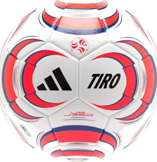 adidas Fotball Tiro League J350 Hvit/Svart/Lucid Red/Blå Str. 5