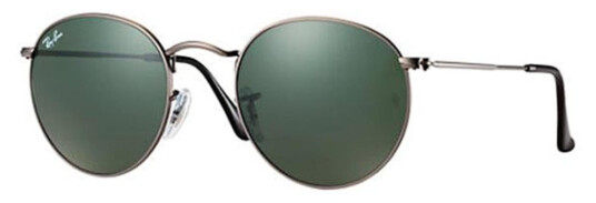 Round Metal Matte Gunmetal 53