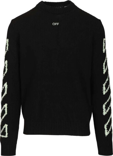 Off White Herre Strikkevarer Svart L,