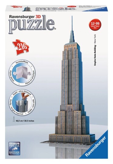 Ravensburger 3d Puslespill 216 Brikker Empire State Building