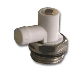 Pettinaroli 1/2" Krombelagt Radiatoravløpsventil med O-ring, Dreibar