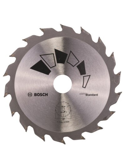 Bosch Sirkelsagblad STANDARD D= 130 mm borediameter= 20 mm T= 18