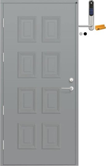 Ytterdør Bygg1 Fjord 01 med Yale Doorman Classic Home