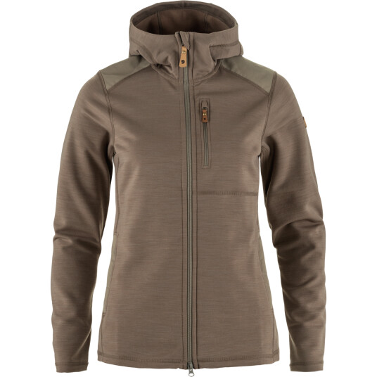 Fjellreven Keb Fleece Hoodie W Suede Brown XL Fjellreven Keb Fleece Hoodie W Suede Brown XL