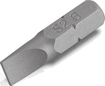 Bits rettskåret 6,0 mm x 1,0 mm - 2 stk.