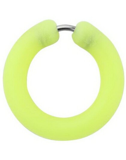 Silikon Yellow Circle Fake Piercing LYSER I MØRKET