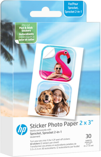 HP Sprocket / Spocket 2-in-1 Klistremerke Fotopapir 5 x 7,6 cm - 30 stk. HP Sprocket / Spocket 2-in-1 Klistremerke Fotopapir 5 x 7,6 cm - 30 stk.