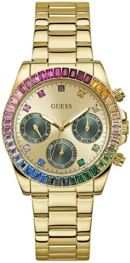 Guess Dameklokke GW0690L4 Halo Gull/Gulltonet stål Ø38 mm
