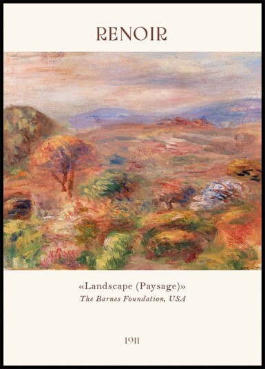 Renoir Landscape Paysage Plakat Plakat / 21x30cm