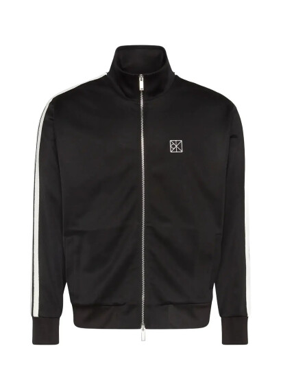Calvin Klein Dbl Knit Stripe Track Jacket Black L Calvin Klein Dbl Knit Stripe Track Jacket Black L