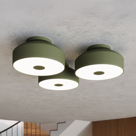 Taklampe SOLLUX LIGHTING CLARO dimmbar Grønn Stue Metall 15 Grønn