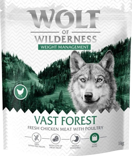 Wolf Of Wilderness Tørrfôr Explore The Vast Forests Weight Management Kornfri Ny Oppskrift 1 kg