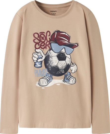 Name It Genser NkmVux Sesam/Fotball Name It 6 år (116) Genser Beige Brun