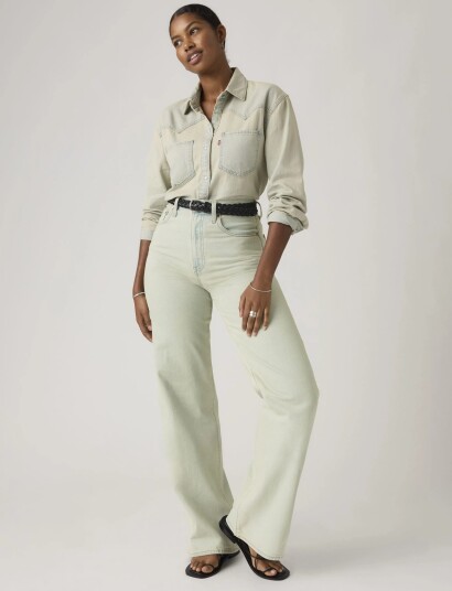 Levi"s® Ribcage Wide Leg H223 De Oro Blue 25 x 32 Levi"s® Ribcage Wide Leg H223 De Oro Blue 25 x 32