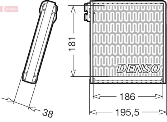Fordamper klimaanlegg DENSO DEV09103 Fordamper klimaanlegg DENSO DEV09103