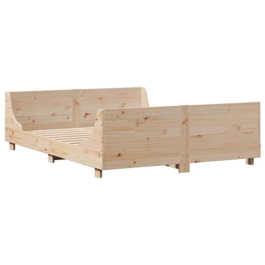 Seng med bokhylle uten madrass 160x200 cm heltre 8721158625878