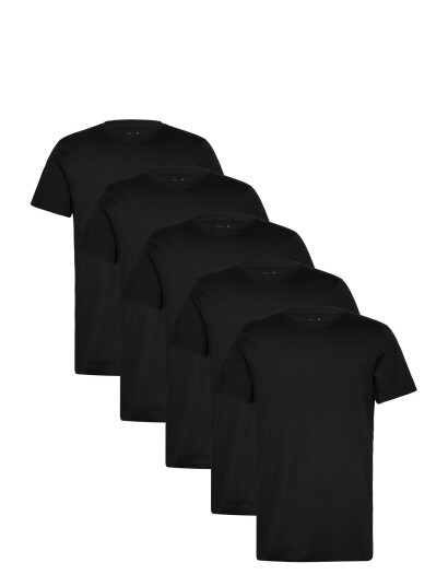 Claudio Claudio 5-Pack T-Shirt Cotton - Black - L