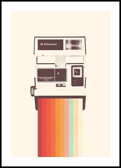 Instant Camera Rainbow Poster Plakat / 30x40cm