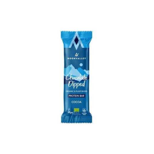 Moonvalley chocolate dipped protein bar cocoa 50 g Moonvalley chocolate dipped protein bar cocoa 50 g