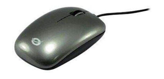 Conceptronics Lounge Collection USB Optisk Mus Grå - 800 DPI - Kontormus