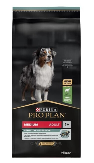 Purina Pro Plan Medium Hundefôr med Lam for Sensitive Fordøyelse 14 kg