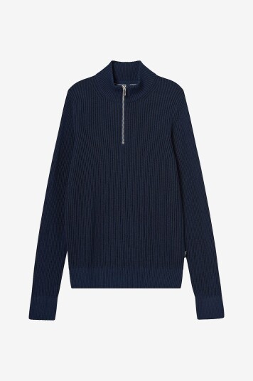 Jack & Jones Junior Genser jprBlaliam Knit Half Zip BF Jnr Blå