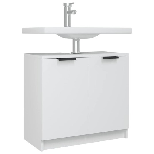 vidaXL Baderomsskap hvit 64,5x33,5x59 cm konstruert tre