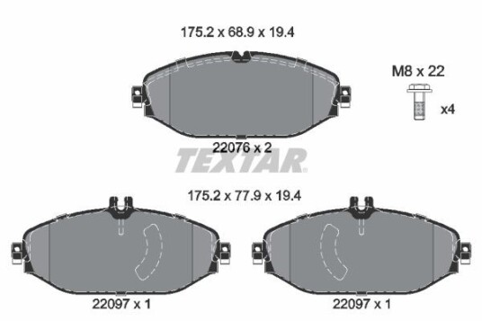 Bremseklosser TEXTAR 2207601